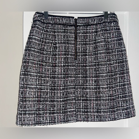 LOFT Tweed Skirt with Pops of Turquoise and Pink - Picture 2 of 5